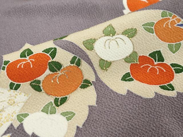 平和屋着物●豪華振袖　駒刺繍　草花文　金彩　鬼しぼ縮緬　正絹　逸品　DABI9960ud