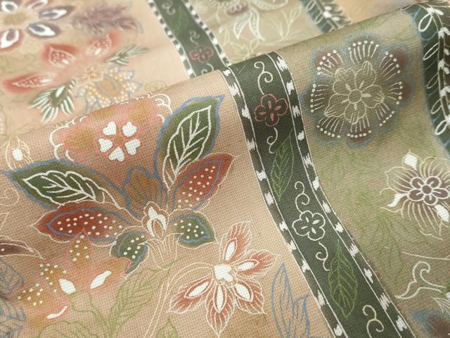 平和屋着物●本場染大島紬　花鳥間道　正絹　逸品　DABI9961ud