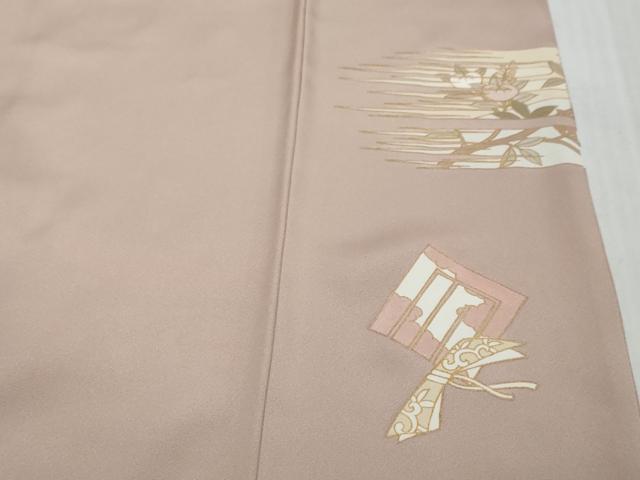 平和屋着物●色留訪問着　駒刺繍　源氏香草花文　金彩　正絹　逸品　DABI9966ud