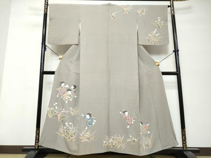 平和屋着物●訪問着　友禅　童子遊び　正絹　逸品　DABI9974ud