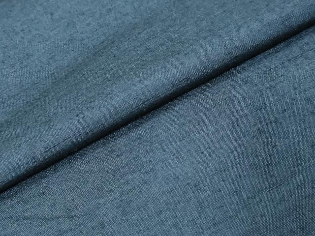 平和屋着物●男性　紬　紺色　正絹　逸品　DABI9980ud