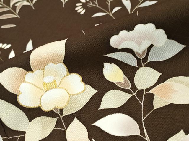平和屋着物●訪問着　駒刺繍　草花文　暈し染め　金彩　正絹　逸品　DABI9983ud