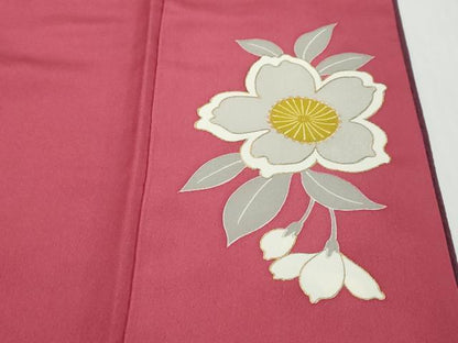 平和屋着物●豪華振袖　駒刺繍　花蝶文　暈し染め　金彩　正絹　逸品　DABI9984ud