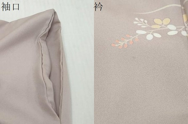 平和屋着物●訪問着　駒刺繍　色紙重ね草花文　暈し染め　金彩　正絹　逸品　DABI9985ud