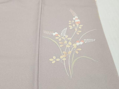 平和屋着物●訪問着　駒刺繍　色紙重ね草花文　暈し染め　金彩　正絹　逸品　DABI9985ud