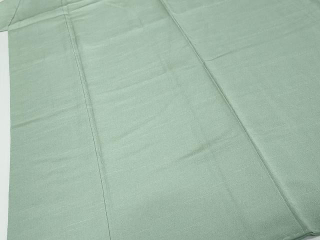 平和屋着物●ファッションデザイナー　HIROKO KOSHINO　コシノヒロコ監修　色無地　山葵色　正絹　逸品　DABI9995ud