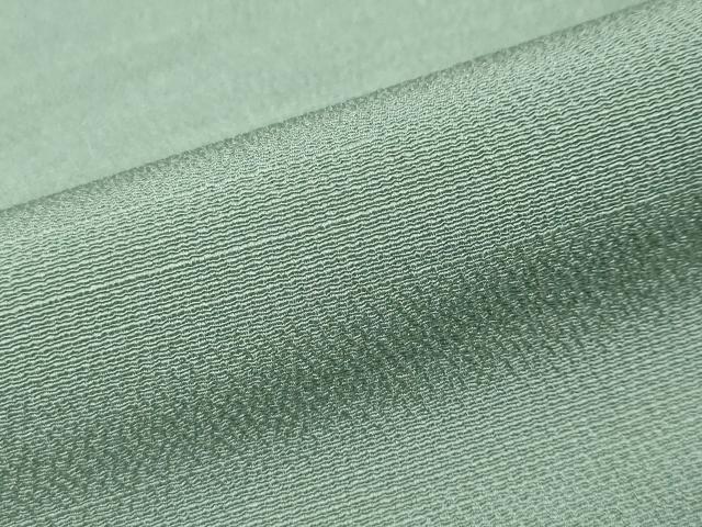 平和屋着物●ファッションデザイナー　HIROKO KOSHINO　コシノヒロコ監修　色無地　山葵色　正絹　逸品　DABI9995ud