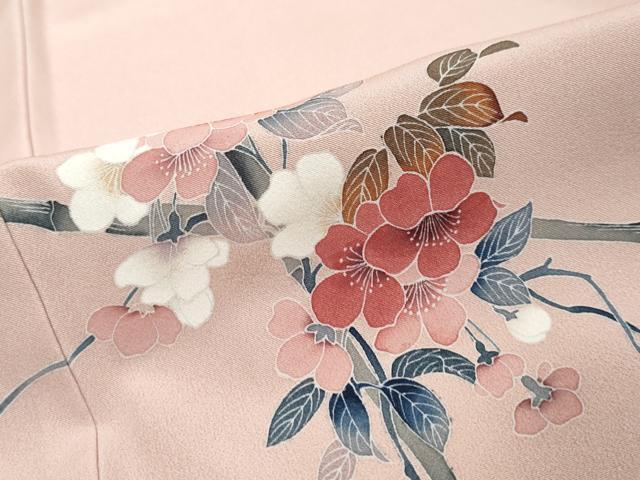 平和屋着物●訪問着　花鳥文　暈し染め　正絹　逸品　DABI9998ud