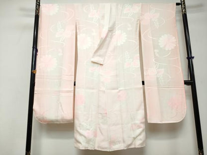 平和屋着物●豪華振袖・長襦袢（袷）セット　駒刺繍　几帳花車文　暈し染め　金彩　正絹　逸品　DABI9999ud