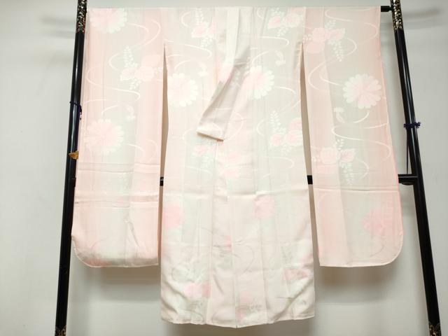 平和屋着物●豪華振袖・長襦袢（袷）セット　駒刺繍　几帳花車文　暈し染め　金彩　正絹　逸品　DABI9999ud