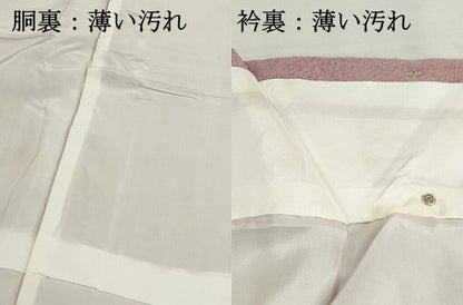 平和屋着物■上質な小紋　作家物　霞雲文　暈し染め　鬼しぼ縮緬　正絹　逸品　DABJ0002qa