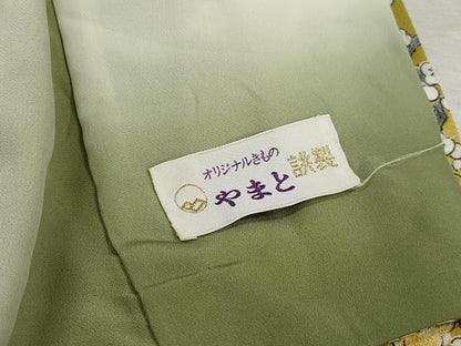 平和屋着物■上質な小紋　枝梅文　暈し染め　やまと誂製　正絹　逸品　DABJ0003qa