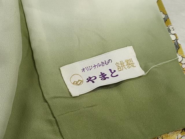 平和屋着物■上質な小紋　枝梅文　暈し染め　やまと誂製　正絹　逸品　DABJ0003qa