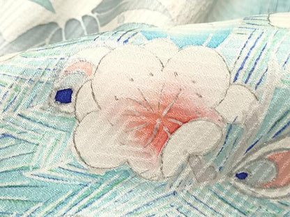 平和屋着物■豪華振袖　駒刺繍　絞り　孔雀花文　牡丹　暈し染め　銀彩　正絹　逸品　DABJ0015qa