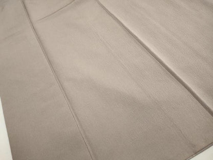 平和屋着物■上質な色無地　牡丹鼠色　正絹　逸品　DABJ0028qa