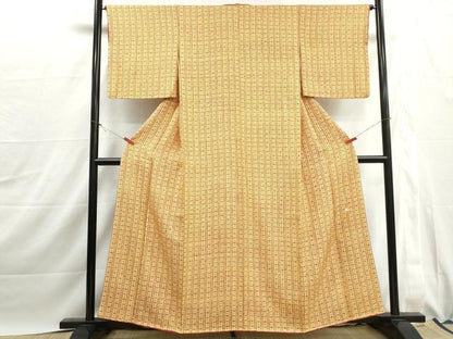 平和屋着物■江戸小紋　笹梅間道　村松正雄　反端付き　正絹　逸品　DABJ0029qa