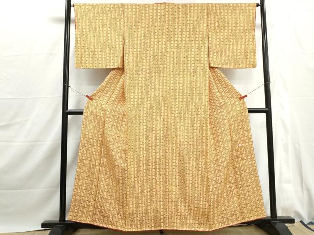 平和屋着物■江戸小紋　笹梅間道　村松正雄　反端付き　正絹　逸品　DABJ0029qa