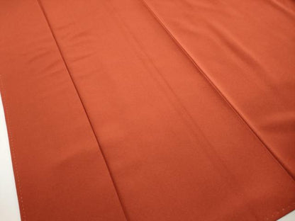 平和屋着物■上質な色無地　樺色　正絹　逸品　DABJ0032qa