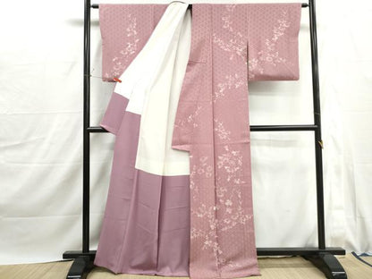 平和屋着物■訪問着　枝花文　正絹　逸品　DABJ0033qa