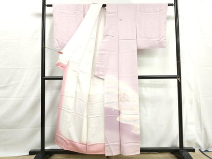 平和屋着物■中国三大刺繍　スワトウ刺繍　汕頭刺繍　総刺繍　訪問着　貝桶花文　暈し染め　正絹　逸品　DABJ0038qa