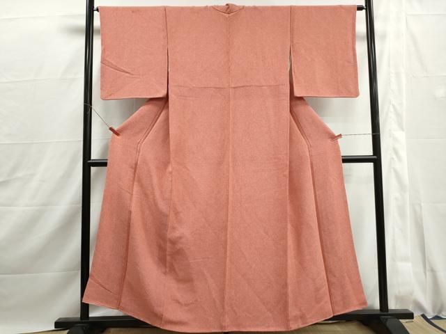 平和屋着物■江戸小紋　鮫小紋柄　鬼しぼ縮緬　正絹　逸品　DABJ0040qa