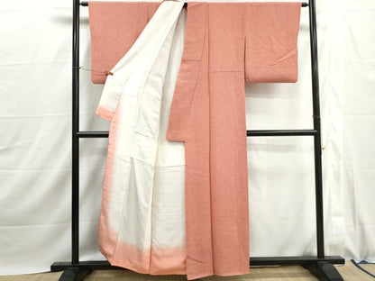 平和屋着物■江戸小紋　鮫小紋柄　鬼しぼ縮緬　正絹　逸品　DABJ0040qa
