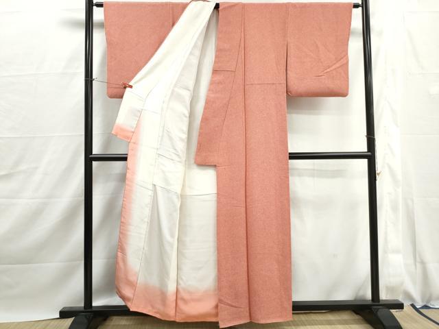 平和屋着物■江戸小紋　鮫小紋柄　鬼しぼ縮緬　正絹　逸品　DABJ0040qa