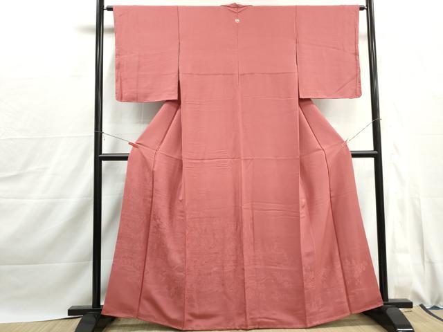 平和屋着物■豪華色留袖　作家物　人物風景花地紋　江戸絵巻　甚三紅色　正絹　逸品　DABJ0044qa