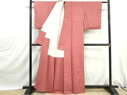 平和屋着物■豪華色留袖　作家物　人物風景花地紋　江戸絵巻　甚三紅色　正絹　逸品　DABJ0044qa