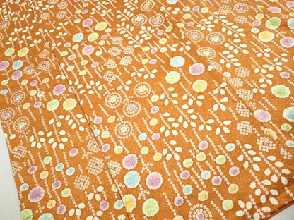 平和屋着物■上質な小紋　絞り　草花文　正絹　逸品　DABJ0046qa