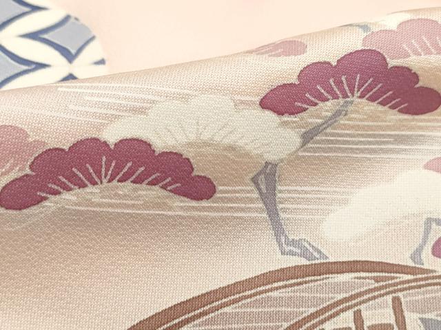 平和屋着物■訪問着　友禅　風景花文　松竹梅　暈し染め　松坂屋扱い　正絹　逸品　DABJ0054qa