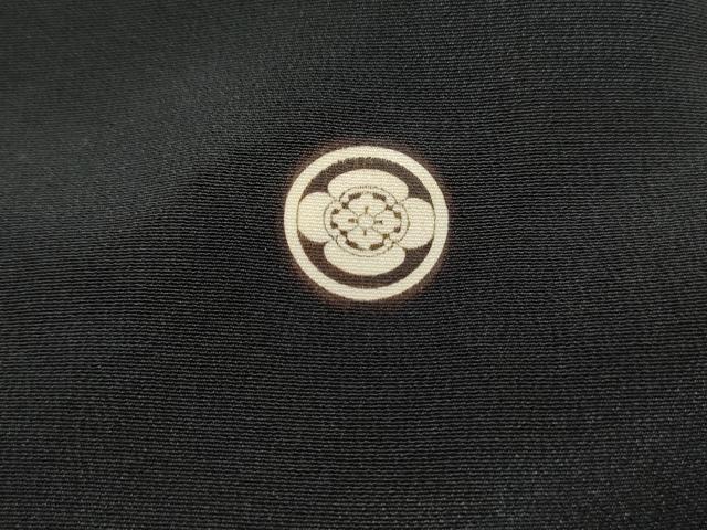 平和屋着物■豪華黒留袖　刺繍　群鶴風景花文　松竹梅　正絹　逸品　DABJ0056qa