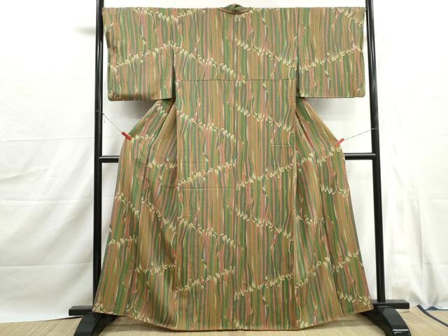 平和屋着物■上質な小紋　鬘帯尽くし　正絹　逸品　DABJ0057qa