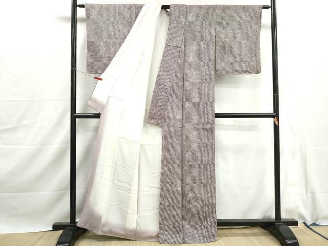 平和屋着物■大変加工の良い総絞り小紋　正絹　逸品　DABJ0062qa