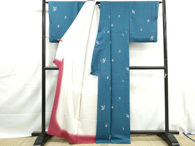 平和屋着物■上質な小紋　草花文　正絹　逸品　DABJ0064qa