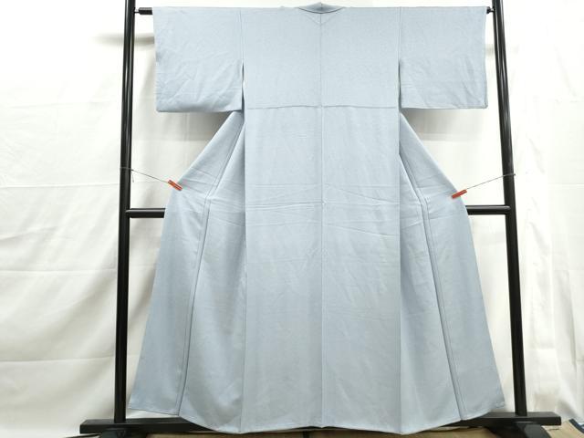 平和屋着物■上質な色無地　霞地紋　白藍色　やまと誂製　正絹　逸品　DABJ0070qa