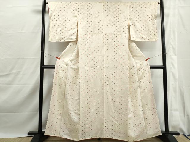 平和屋着物■上質な小紋　絞り　麻の葉文　正絹　逸品　DABJ0071qa