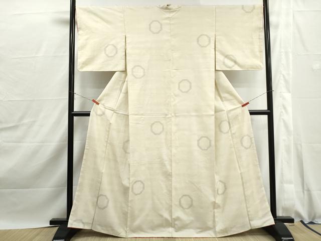 平和屋着物■結城紬　80亀甲　蜀江文　飛び亀甲柄　正絹　逸品　DABJ0072qa
