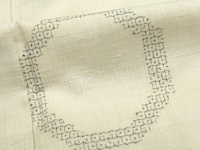 平和屋着物■結城紬　80亀甲　蜀江文　飛び亀甲柄　正絹　逸品　DABJ0072qa