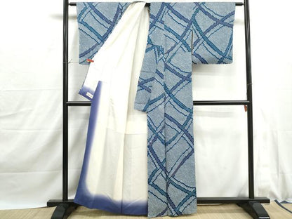 平和屋着物■上質な小紋　総絞り　抽象鹿の子文　やまと誂製　正絹　逸品　DABJ0073qa