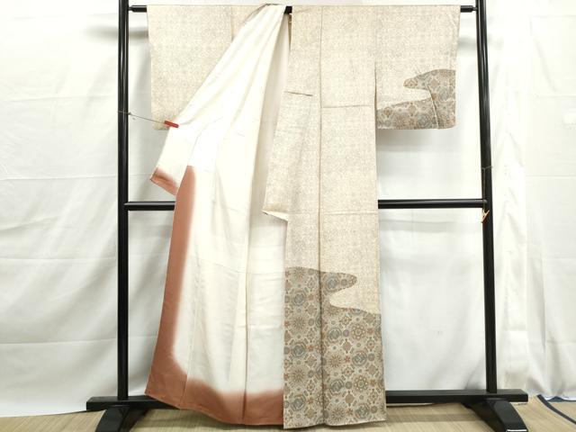 平和屋着物■訪問着　正倉院花鳥文　鳳凰　正絹　逸品　DABJ0074qa