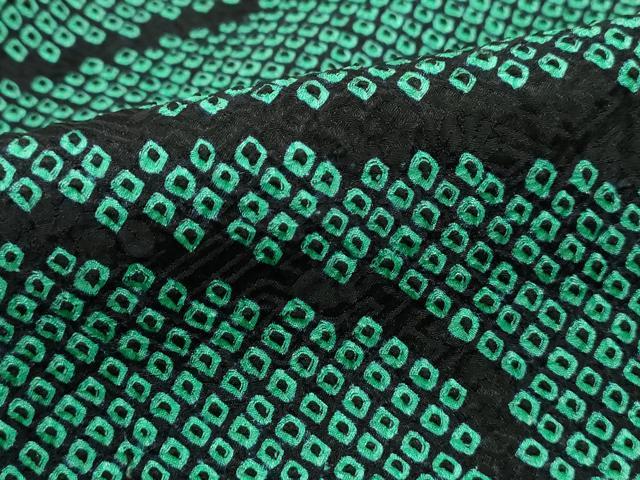 平和屋着物■上質な小紋　総絞り　流水文　正絹　逸品　DABJ0075qa