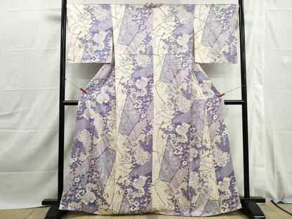 平和屋着物■上質な小紋　江戸紐草花文　椿　牡丹　金彩　やまと誂製　正絹　逸品　DABJ0076qa