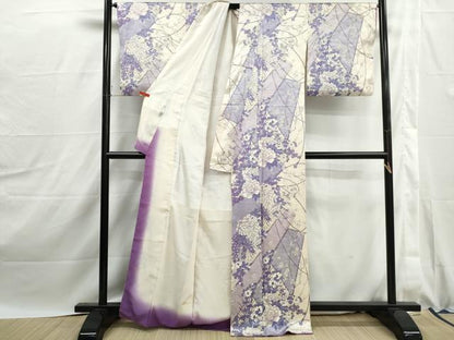 平和屋着物■上質な小紋　江戸紐草花文　椿　牡丹　金彩　やまと誂製　正絹　逸品　DABJ0076qa