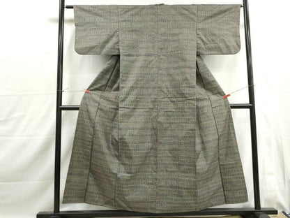 平和屋着物■本場大島紬　7マルキ　横段文　正絹　逸品　DABJ0084qa