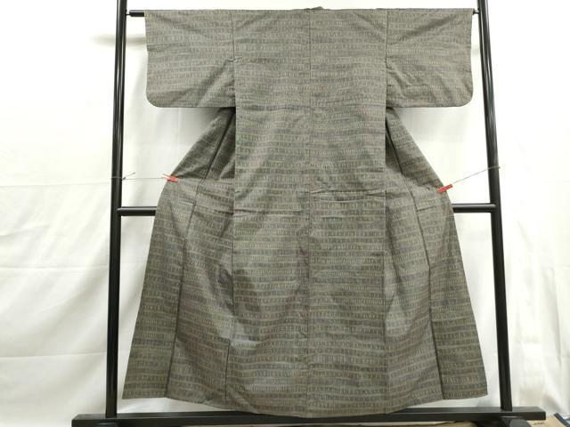 平和屋着物■本場大島紬　7マルキ　横段文　正絹　逸品　DABJ0084qa