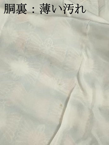 平和屋着物■上質な小紋　抽象花文　金彩　鬼しぼ縮緬　正絹　逸品　DABJ0087qa