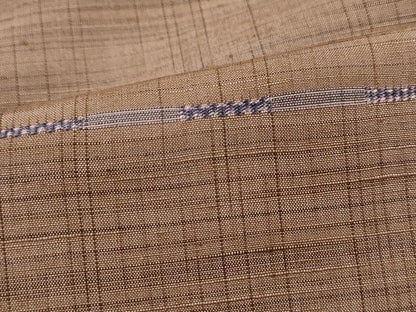 平和屋着物■上質な紬　めがね織　霞文　正絹　逸品　DABJ0093qa
