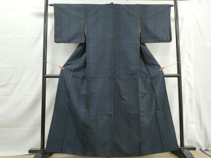 平和屋着物■上質な紬　変わり間道　正絹　逸品　DABJ0094qa