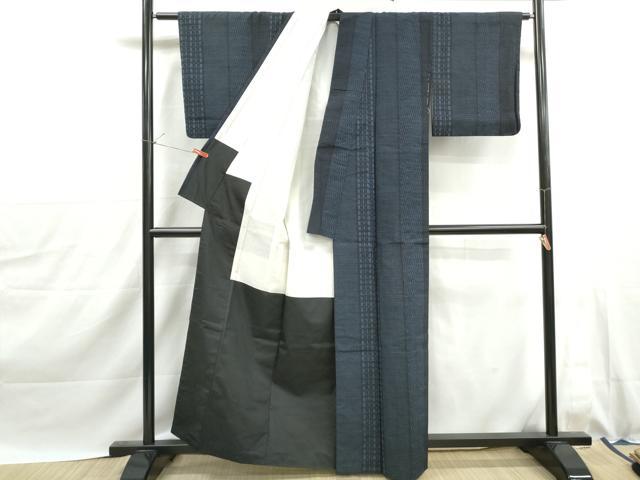 平和屋着物■上質な紬　変わり間道　正絹　逸品　DABJ0094qa